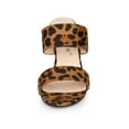 thumbnail image 6 of BLISSFUL STEP Women's Open Toe Chunky High Heel Slide Sandals Leopard 7, 6 of 6