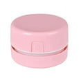 thumbnail image 4 of Pink Mini Vacuum Cleaner for Keyboard Car Home Office  Compact Round Design with Dust Brush  Perfect for Tight Spaces  Durable Plastic Body, 4 of 6