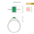 thumbnail image 6 of ANGARA Natural 1 Ct Emerald-Cut Emerald Ring with Diamond Halo in 14K White Gold for Women (Size-7x5mm) | May Birthstone, Birthday, Anniversary, Jewelry Gift for Women | Natural Emerald Ring, 6 of 10
