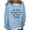 Blue, variant on Spring Savings Clearance Lindreshi Sweatshirts for Women Loose Fit Clearance Women Oversize Funny Text Letter Print Round-Neck Long Sleeve Loosen Single Sweatshirt Tops Pullover Blouse