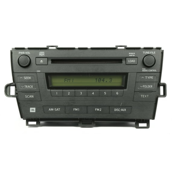 Restored Toyota 2010-2011 Prius AM FM Radio mp3 6 Disc CD Player - 86120-47370 Face 51882 (Refurbished)