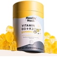 thumbnail image 1 of Gomitas de Vitamina D3 400 UI + K2 sabor Piña | 60 gomitas con Aceite de Coco, Citrato de Magnesio, Q10, Ingredientes Naturales, Formula Vegana Sin Azúcar | Health Hack, 1 of 1