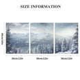 thumbnail image 3 of Shadudu Snowy Landscape Trees Mountains Canvas Wall Decor Triptych Modern Prints 3 Pieces Set for Living Room Bedroom Office 12"x16"x3pcs, 3 of 6