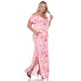 thumbnail image 3 of White Mark Robe Maxi Teinture sur Nœuds Épaules Dénudées pour Femmes, 3 of 6