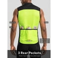 thumbnail image 4 of Qualidyne Men's Sleeveless Cycling Jersey Vest, Full-Zip Quick-Dry Bike Jersey with 3 Rear Pockets & Reflective Detail, 4 of 13
