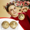 thumbnail image 4 of AYktou 2 Pcs 3.5 Inch Christmas Balls Ornaments Set, Glittering Sequins Hanging Ball Exquisite Balls Ornaments for Christmas Tree Ambiance Embellishes Wedding Birthday party Scene Matching, Gold, 4 of 7