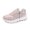 Pink, variant on Women's Fashion Sneakers 𝖫a𝖼e Up Platform Casual Shoes Comfortable L𝗈w Top Walking Shoes Lightweight Outdoor Sport Shoes Breathable Round-Toe Shoes for Summer and Autumn