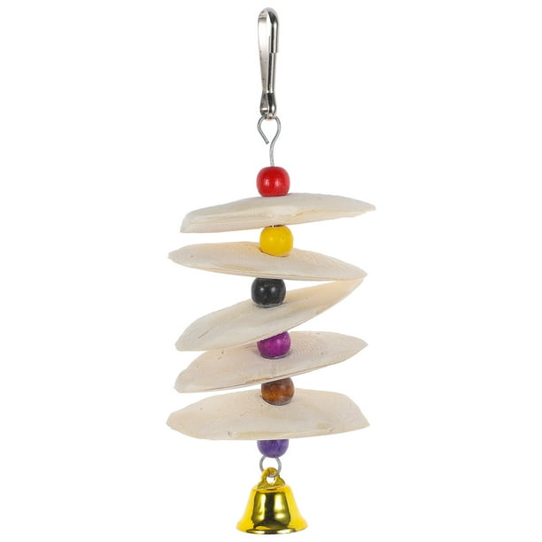 BRIGHTFUFU Juguete molar con hueso de sepia para loros, suplemento de calcio, suministros para loros