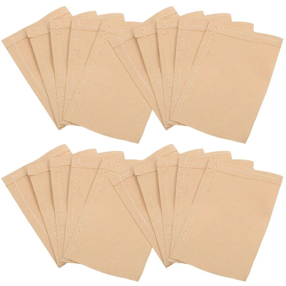 Worgeous 100pcs Kraft Paper Merchandise Bag Flat Open Top Retail Shopping Bags Packaging Pouches For Small Business Wrapped Jewelry Food Items