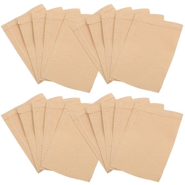 OULII 100pcs Lawn Bags Kraft Paper Flat Open Top Simple Design Reusable For Gardening Supplies