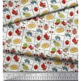 thumbnail image 3 of Soimoi Satin Silk Fabric Mix Fruits Print Fabric by The Yard 42 Inch Wide, 3 of 3