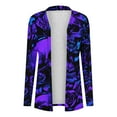 thumbnail image 4 of Kilaqueen Womens Halloween Open Front Cardigan Casual Oversized Funny Pumkin Print Lightweight Thin Coats Cute Spooky Pattern Cardigans Dusters, 4 of 7