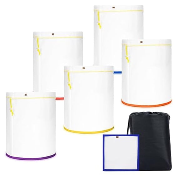 5-Pack 5-Gallon All-Mesh Filter Bags 5 Gallon Bag, Fine Nylon Mesh, for Bucket, Bag with Opening