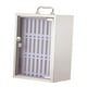 thumbnail image 2 of Organizador de almacenamiento para teléfono con asa y caja de almacenamiento de acero inoxidable con cerradura. 24 ranuras, 2 of 9