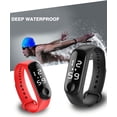 thumbnail image 5 of Pedometer for Walking Steps And Miles,Silicone Fitness Tracker Watch,Smart Watch Run Step Watch Bracelet Pedometer Calorie Counter Digital LCD Walking Distance(Dark Blue 2*0.7in)from ANMUYUM, 5 of 8