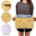 thumbnail image 3 of Yayeee 2 Pack Canvas Storage Basket with Handles for Shelves Fabric Bins Closet Organizer, Yellow Stars, 3 of 8