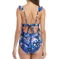 thumbnail image 6 of Alove Women's Ruffle Monokini Tie Swimsuits Beach Bathing Suit One Piece, 6 of 6