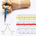 thumbnail image 2 of Triangular Scale Ruler Architectural Ruler Architect Scale Ruler for Draftsmen, 2 of 9