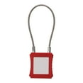 thumbnail image 3 of Câble en Acier, Isolant Compact Verrouillage Étiqueteuse Durable Robuste avec 2 Clés pour la Gestion d'Entreprise Rouge, 3 of 8