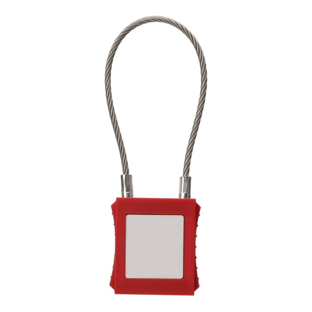 Steel Cable , 85mm Shackle Heavy Duty Insulating Durable Lockout Tagout Kit With 2 Key For Enterprise Management Red