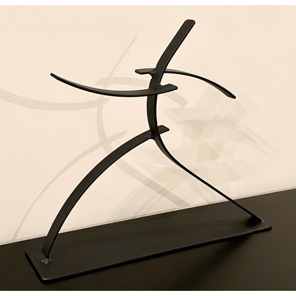 Minimalist Runner. Rare Running, Power Walking, Marathon, Iron Man Metal Statue / Figure. Office or Home Decor Sculpture Figurine Accent Piece. 16" x 12" x 3”. 100% Hand Forged in U.S.A.