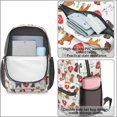 thumbnail image 4 of Dog Breeds and Hearts White Pattern 17" Waterproof Oxford School Backpacks for Teens, S-Shape Padded Straps, for School, Travel, Hiking, Camping, 4 of 5