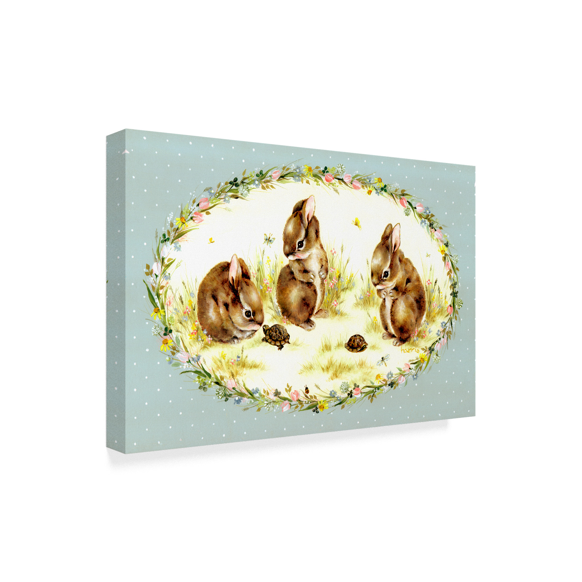 Trademark Fine Art 'Bunny Tales' Canvas Art by Peggy Harris