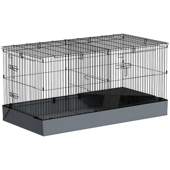 PawHut Guinea Pig Cage with Removable Top, Small Animal Cage for Rabbit