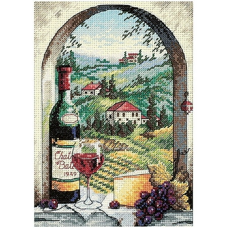 Dimensions Gold Collection Petite "Dreaming of Tuscany" Counted Cross Stitch Kit, 5" x 7"