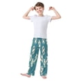 thumbnail image 3 of Boy's Pajama Pants Boys' Long Sleep Pants Children's Pajama Pants Loose Fitting Pajama Pants are Convenient to Put on and Take off XL White Football, 3 of 9