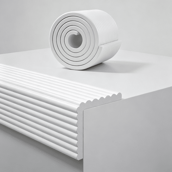 HBMYN Extra Wide Thick Edge Protectors for Baby,Pre-Taped 6.56ft Foam Guard|7.9’’W Corner Protector,0.47’’ Thick Soft Rubber Foam Padding for Fireplace Table Stair Wall,Waterproof,White
