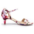 thumbnail image 2 of Dream Pairs Women's Low Stilettos Heel Sandals Ankle Strap Work Dress Shoes LEXII FLORAL Size 8, 2 of 5