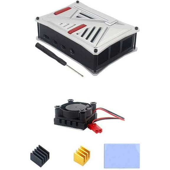 Treedix ABS Case Experimental PlatCompatible withm Base-Plate for Raspberry Pi 4B with Cooling Fan Heatsink Thermal Silicon Pad