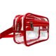 thumbnail image 1 of Riñoneras transparentes de PVC para mujer, riñonera a la cadera, bandoleras impermeables (rojo), 1 of 7