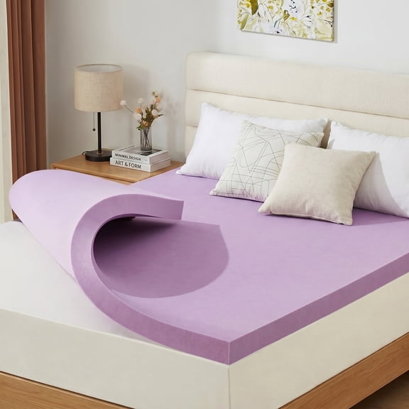 BDEUS 2" Mattress Topper, Gel Memory Foam Bed Topper for Pressure Relief, Twin Size