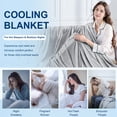 thumbnail image 5 of Teler Cooling Blanket for Hot Sleepers, Double-Sided Lightweight Breathable Summer Blanket for Bed Sofa Travel, Twin Size 60"×80", Light Gray, 5 of 8