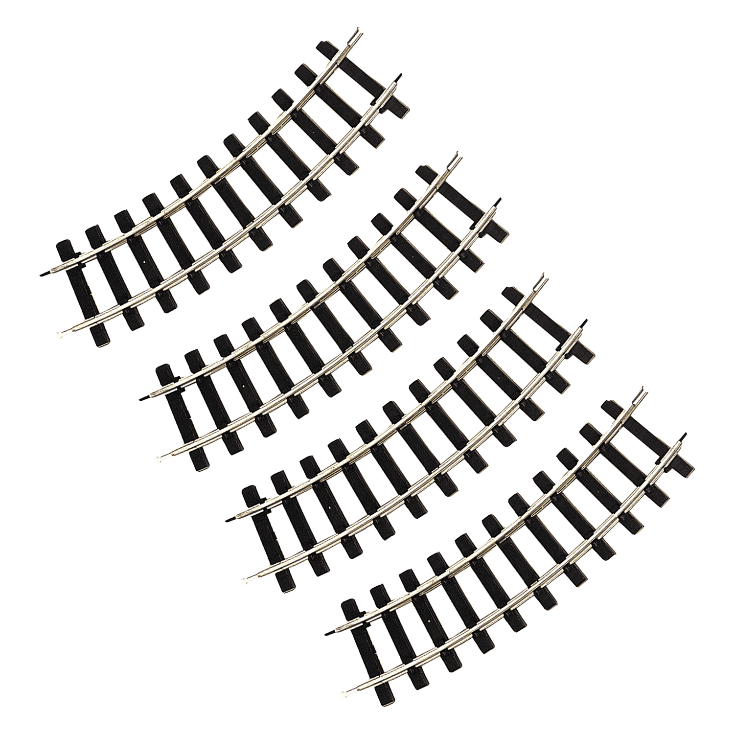 Bachmann Trains Large G Scale 1:25 Curved 12 Inch Steel Track, 4 Pieces