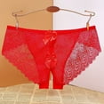 thumbnail image 2 of Womens Panties Low Rise Lace Panties Cut out Mesh Lingerie Crotchless Panties Cute Underwear for Women, 2 of 3