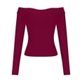 thumbnail image 4 of Women's Trousers Suit Set Casual One Shoulder High Waist Slim Fit Outfit For Daily Wear Vacation Spring Fall Season 3xl Ski Bibs Womens Outfits Dressy Casual Pant Suits for Women Dressy Womens Pant, 4 of 7