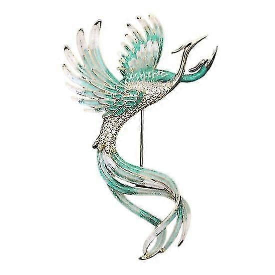 Phoenix Brooch Shiny Rhinestone Colorful Realistic Phoenix Chinese Style Sweater Formal Coat Clothes Pin Jewelry Gift Clothing Accessories