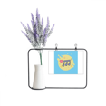 thumbnail image 1 of Adorable marca musical de Menon. Tarjeta de jarrón de lavanda artificial, 1 of 3