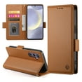 thumbnail image 4 of Designed for Samsung Galaxy S23 FE Wallet Case, with Card Slots Strong Magnetic Closure PU Leather Flip Fold Shockproof Kickstand Durable Purse Flip Case for Samsung Galaxy S23 FE - Brown, 4 of 7