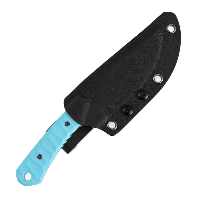 Kansept Flank Fixed Blade Knife,3.69'' Grey Coated D2 Blade,Sky Blue G10 Handle Pocket Tactical Knives,G006A6,with sheaths