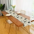 thumbnail image 2 of Yayeee Table Runner 70 inches Long Home Kitchen Dinning Party Decoration, Small Black Flowers, 2 of 7
