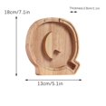 thumbnail image 2 of SDNall Personalized Wooden Name Money Box Wooden Deposit Box Twenty Six English Letters, 2 of 9