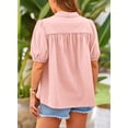thumbnail image 2 of Camisa PRETTYGARDEN de Algodón Rosa con Botones y Cuello en V XXL, 2 of 8