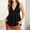 Black, variant on Women's Deep V Neck Empire Waist Sleeveless Tank Top, Loose Flow Curved Hem Woven Camisole Vest for Summer Office Daily Vacation Outfits
