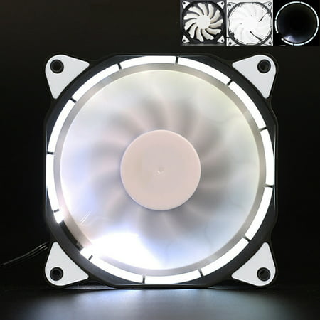Outtop Quiet 120mm 12V 3+4pin LED effects Clear Computer Case Fan For Radiator