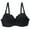 Black, variant on Womens Push Up Lace Bra Comfort Padded Underwire Bra Add 1 Cup Bra Breathable Underwear Black
