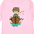 thumbnail image 4 of Inktastic Fishing Boy, Fisherman, Fishing Rod, Brown Hair Boys Long Sleeve Toddler T-Shirt, 4 of 5
